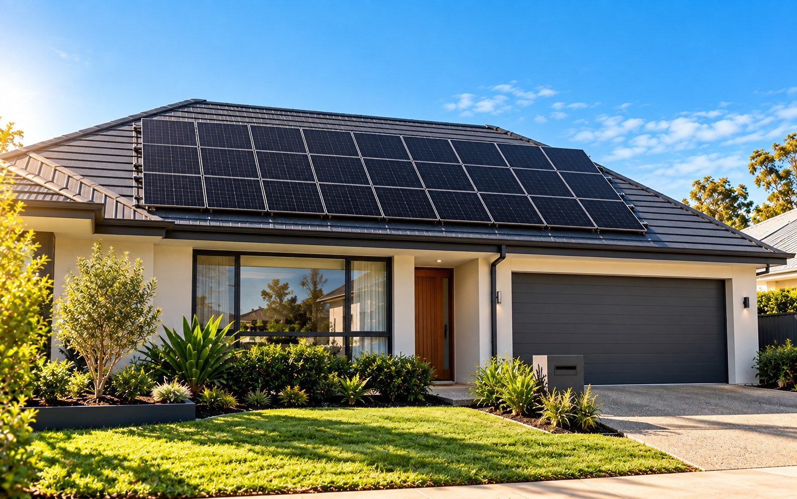 A 13kW solar array installed across the roof of an Australian home